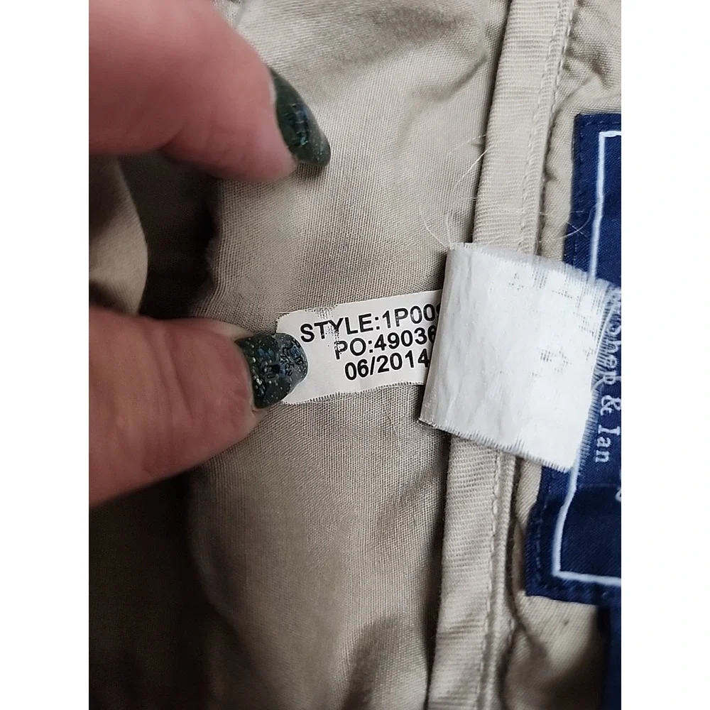 Vineyard Vines Slim Fit Breaker Pants Men's 34x32 Beige‎ Chino Casual Preppy